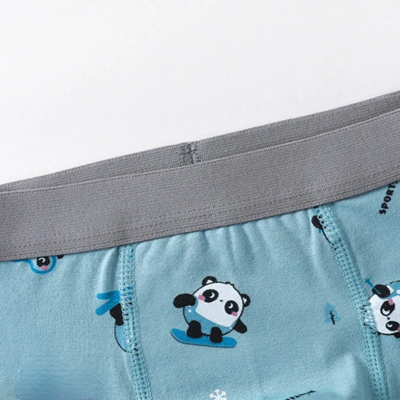 4PCS Boys Cotton Antibacterial Breathable Comfort Underwear