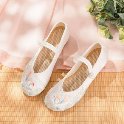 Womens Cloth Shoes Streetwear Embroidery Casual Vintage