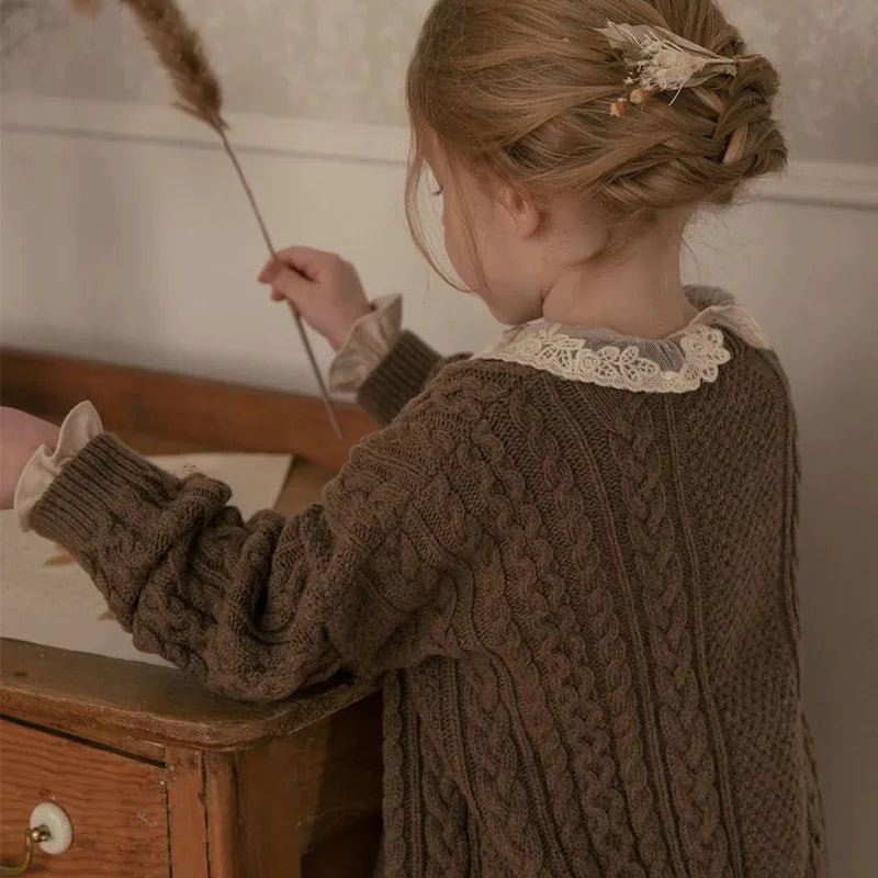 Long Sleeve Girls Top Pant Suit