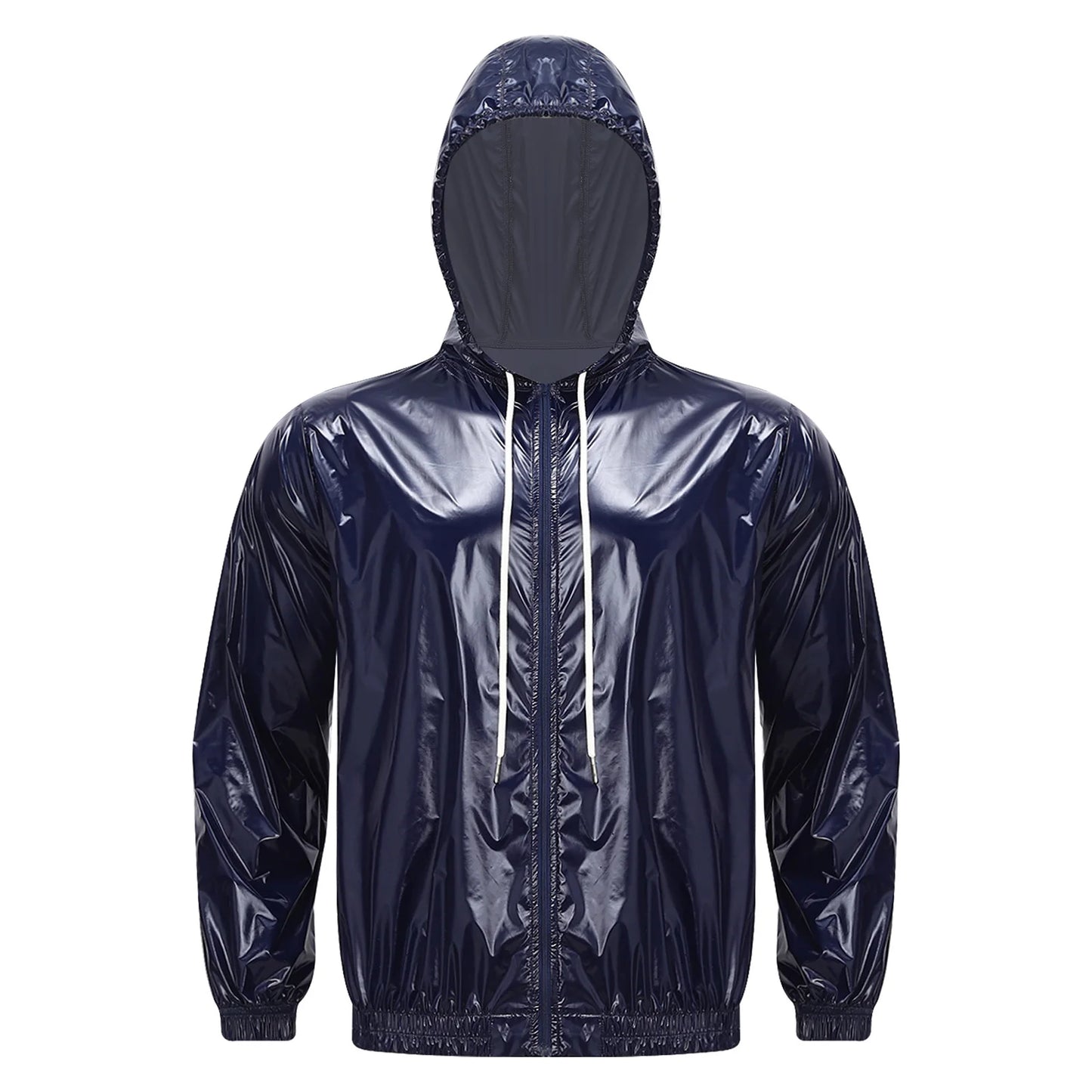 Mens Waterproof Hooded Breathable Raincoat