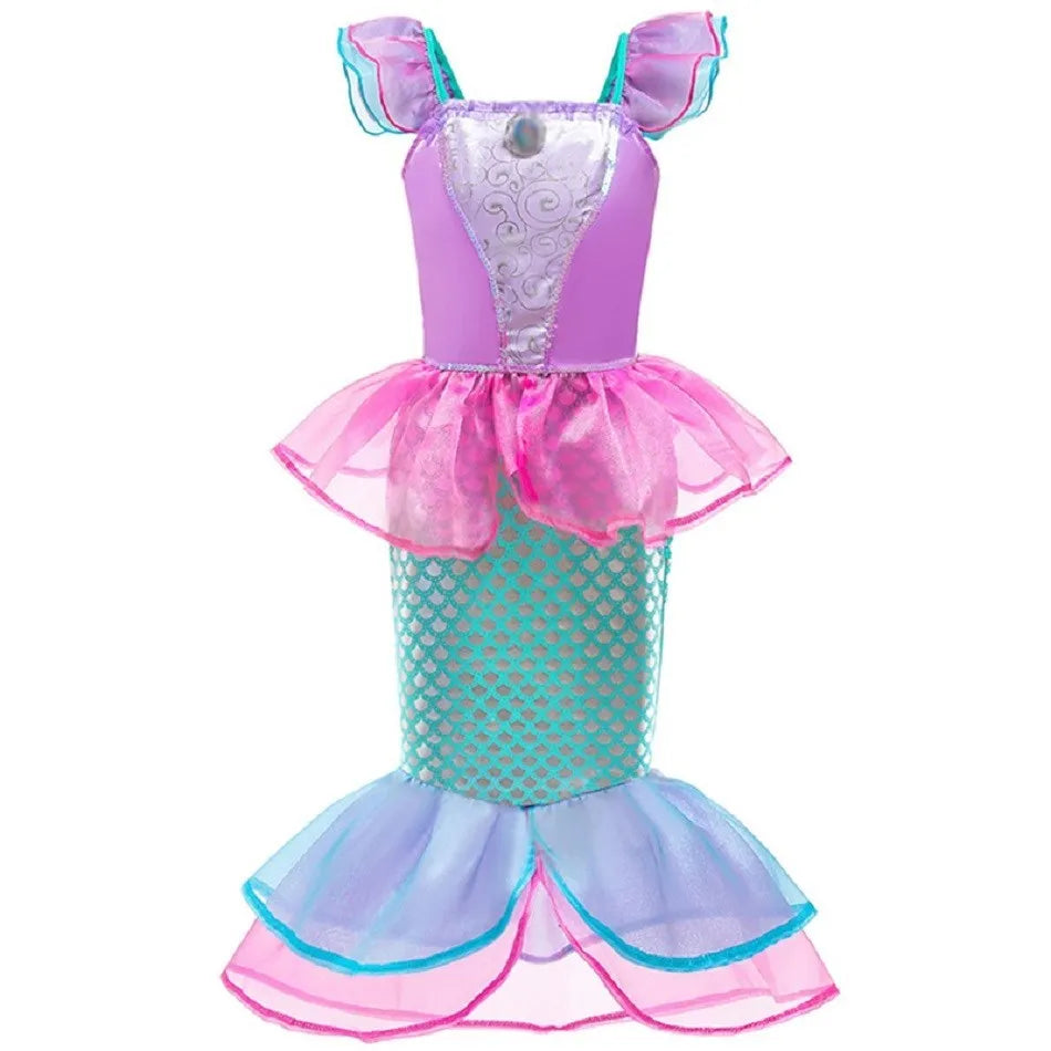 Girls Elsa Anna Dress Princess Carnival Jasmine Rapunzel