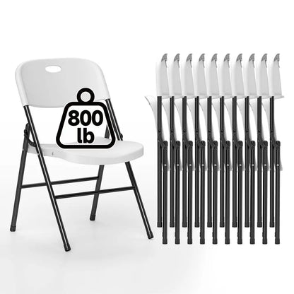Pack Folding Chair, Heavy Duty Plastic Folding