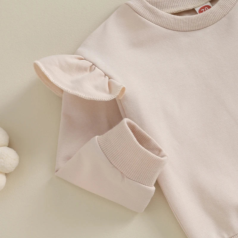 2 Pcs Baby Girls Long Sleeve Sweatshirt Outfits