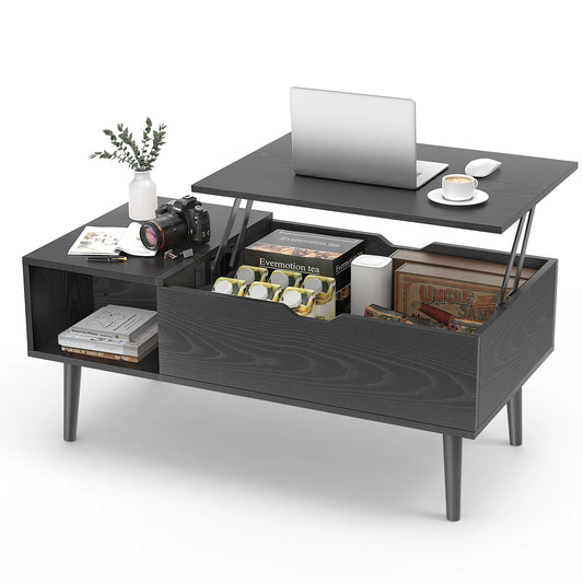 JHK Lift Top Coffee Tables Wood Adjustable Storage