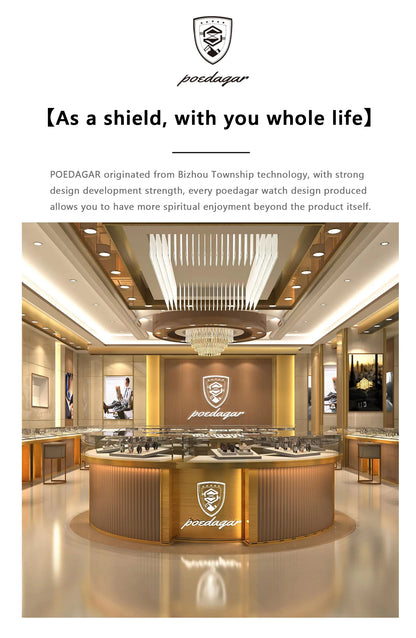 POEDAGAR Top Luxury Male Wristwatch Waterproof