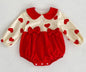 Baby Girls Knitting Romper Red Fashion