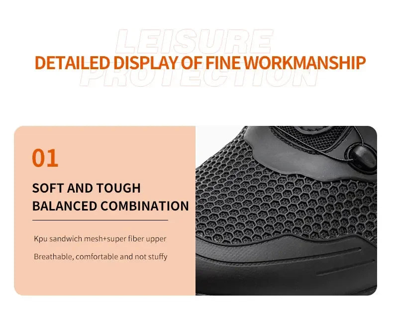 Men's Safety Work Boots Steel Toe Indestructible