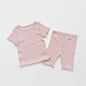 2 Pcs Cotton Breathable Clothes Set Infant Short Sleeve