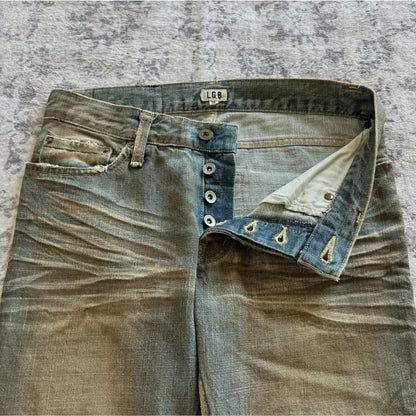 Retro Casual Rock Style Micro-Horn Jeans