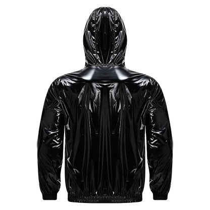 Mens Waterproof Hooded Breathable Raincoat