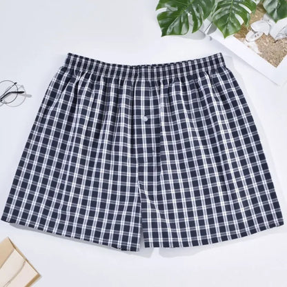 1PC 100% Cotton Men's Loose Boxer Briefs Underwear