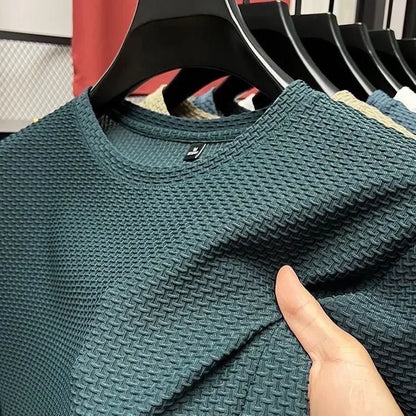 Mens Silk Mesh Breathable Casual Cool Quick-dry