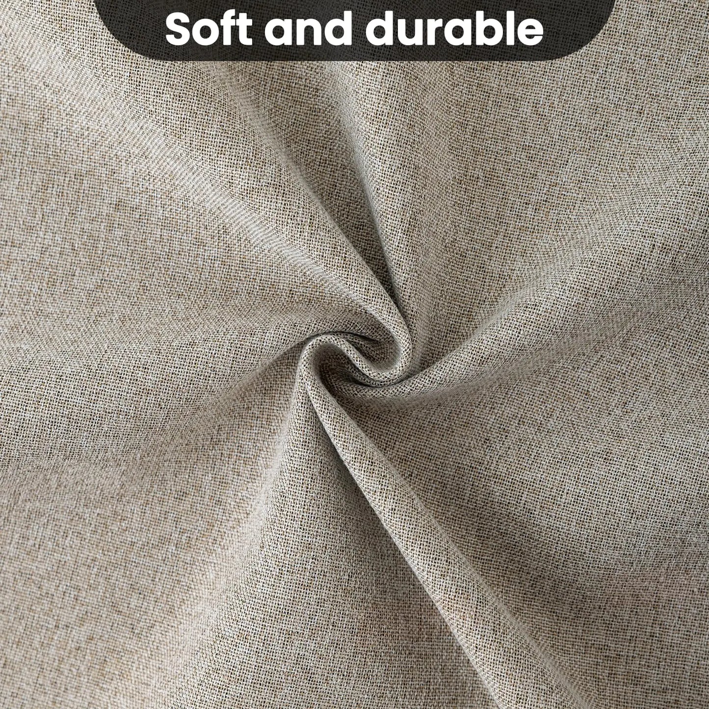 Custom Made 100% Blackout Faux Linen Curtains