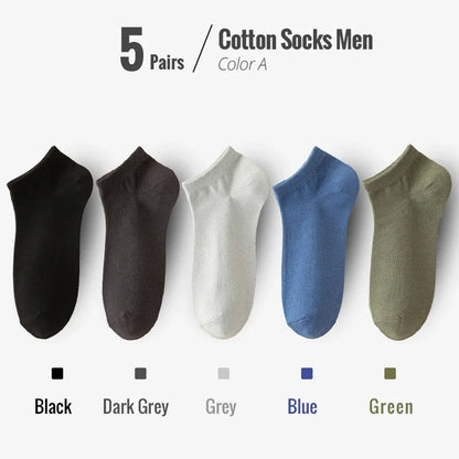 5 PairsMen Business Ankle Dress Socks