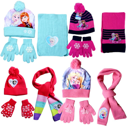 Elsa Anna Classics Princess Cartoon Cap Scarf Hat Glove
