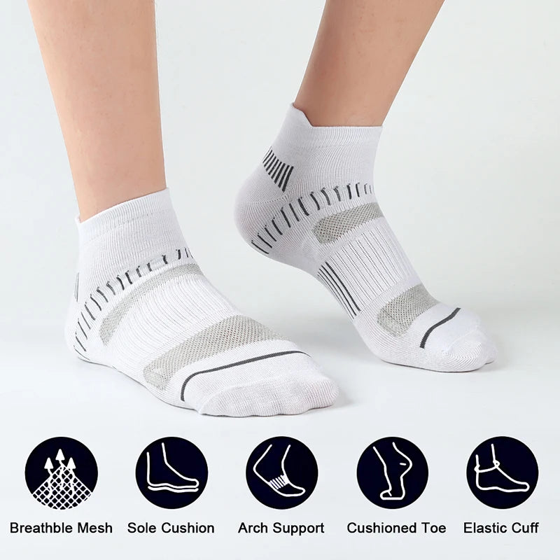 10 Pairs Men Ankle Athletic Socks