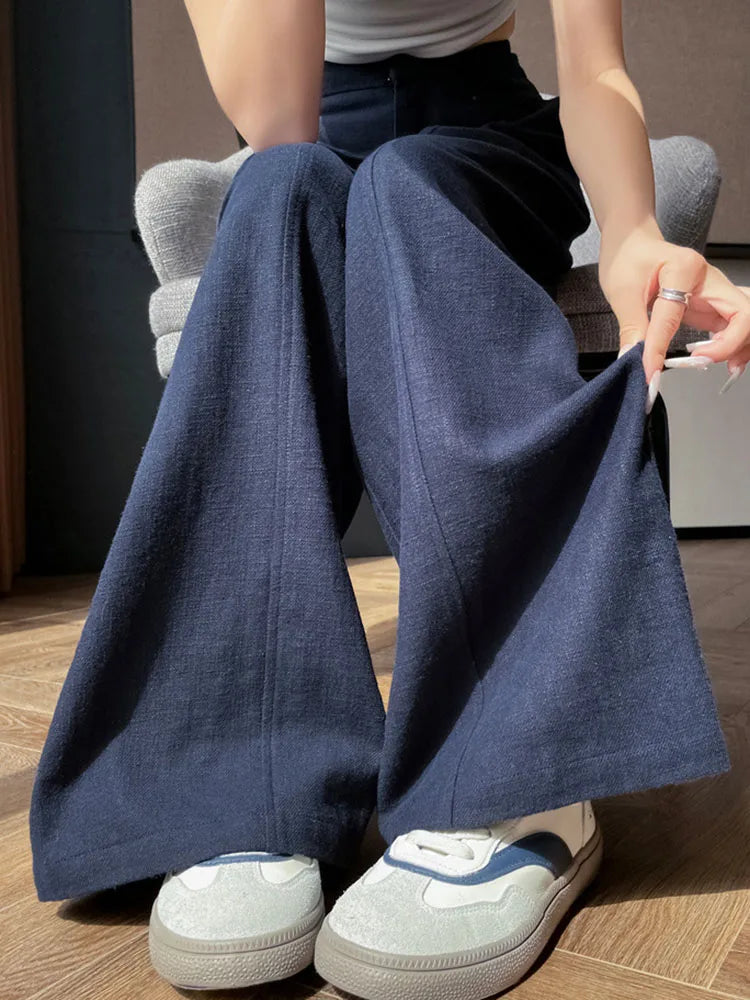 White Pants For Women Cotton Formal High Waist