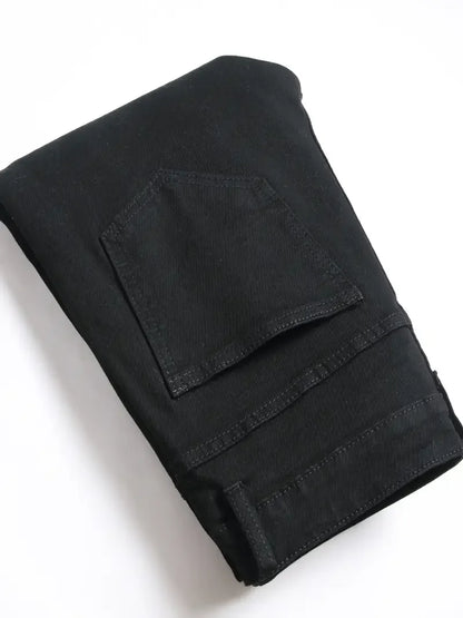 Men'S Slim-Fit Dark Cotton Jeans - Stretch Denim