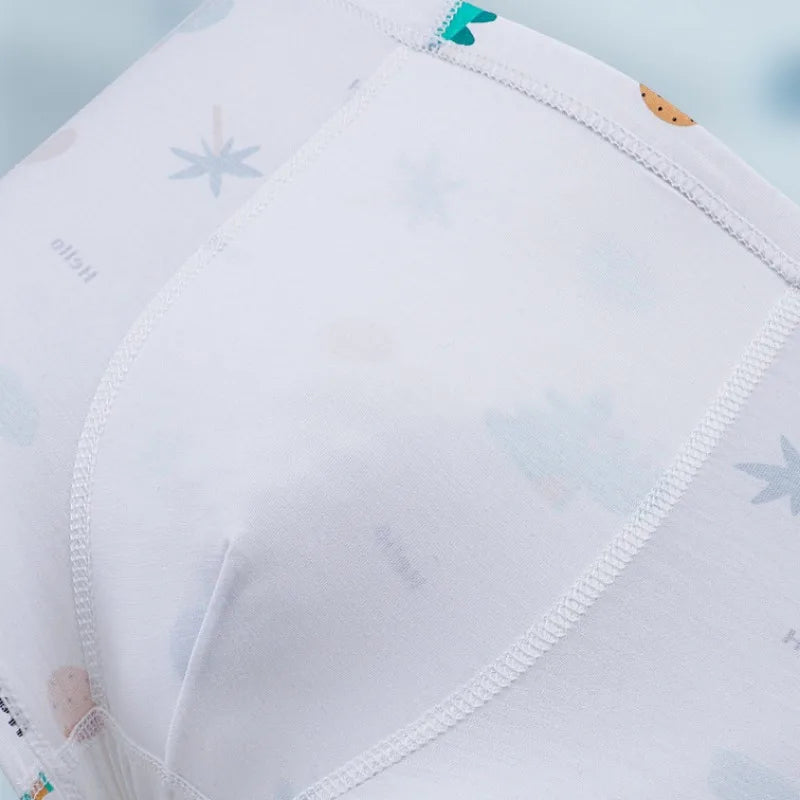 4PCS Teen Boys Breathable Soft Antibacterial Underwear