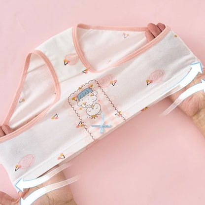 4 Pcs Girls Cotton Antibacterial Breathable Toddler Cartoon Briefs