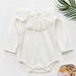 Baby Girls Knitted Bodysuit Long Sleeve Ruffled