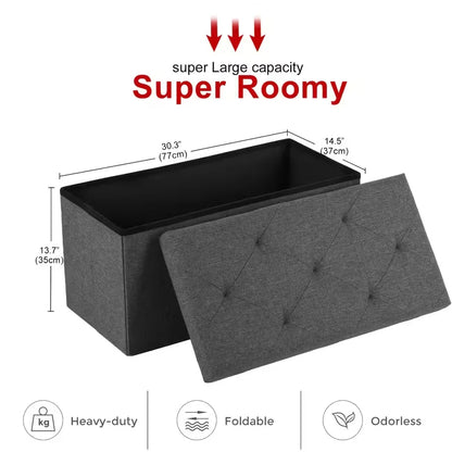 Heavy-Duty Multi-Purpose Folding Storage Ottoman