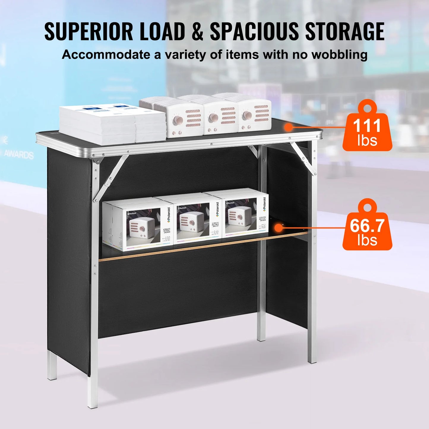 Folding Portable Bar Podium Table