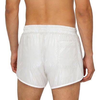Mens Drawstring Waterpoof Swimming Trunks With Pockets