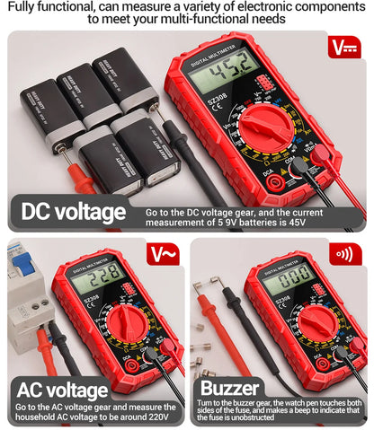 Digital Multimeter   AC/DC Current Meter Voltage Resistance