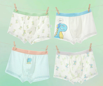 4PCS Mesh Breathable Comfort Boys  Antibacterial Underwear