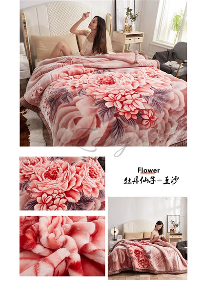 European Style Warm Raschel Blanket Weighted Comforter
