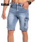 Men's Multi Pocket Micro Elastic Casual Jeans