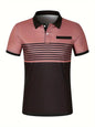 Short Sleeved Men's Casual Polo shirt, V-neck