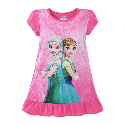 Elsa Cartoon Minnie Party Dresses Pajamas