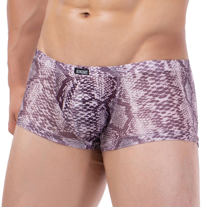 Men's Snake Skin Boxer Briefs Bulge Shorts