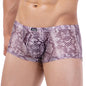 Men's Snake Skin Boxer Briefs Bulge Shorts