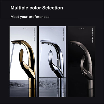 Luxury brass gold touch switch kitchen faucet