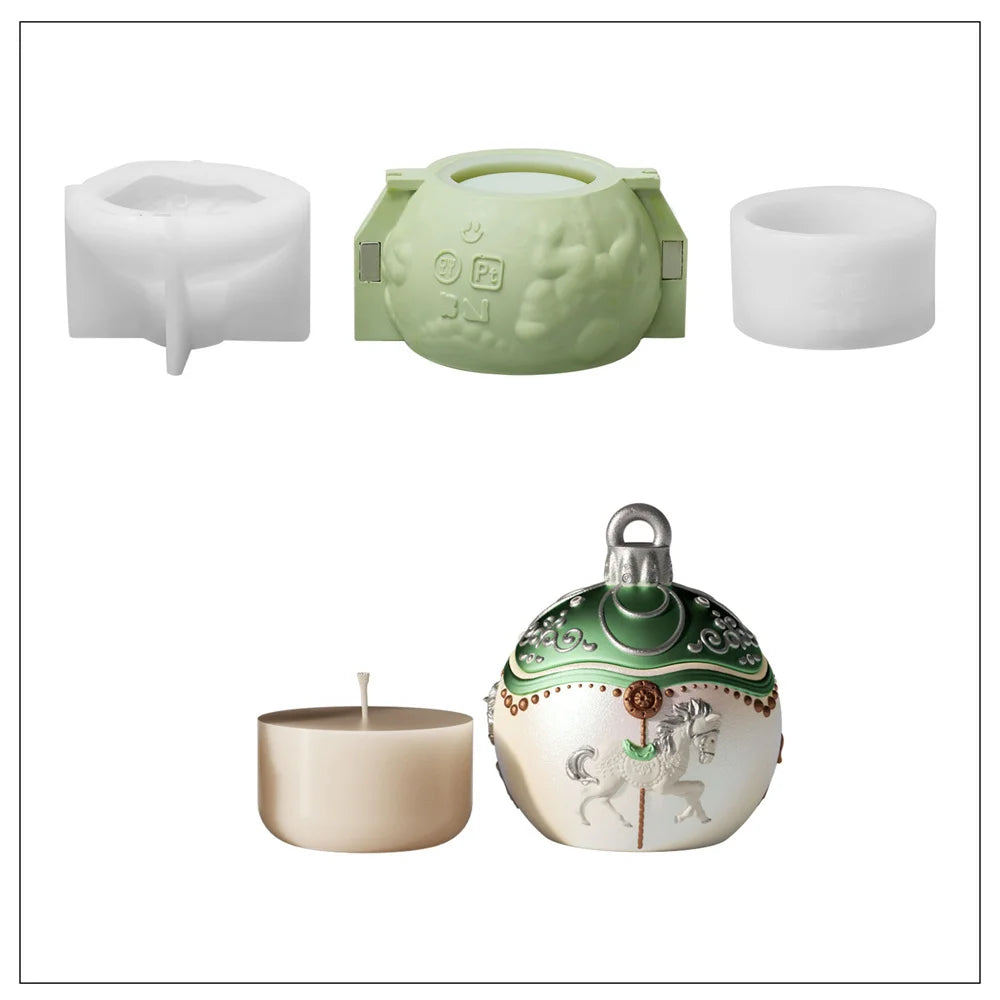 Boowan Nicole Bauble Candle Jar Silicone Molds