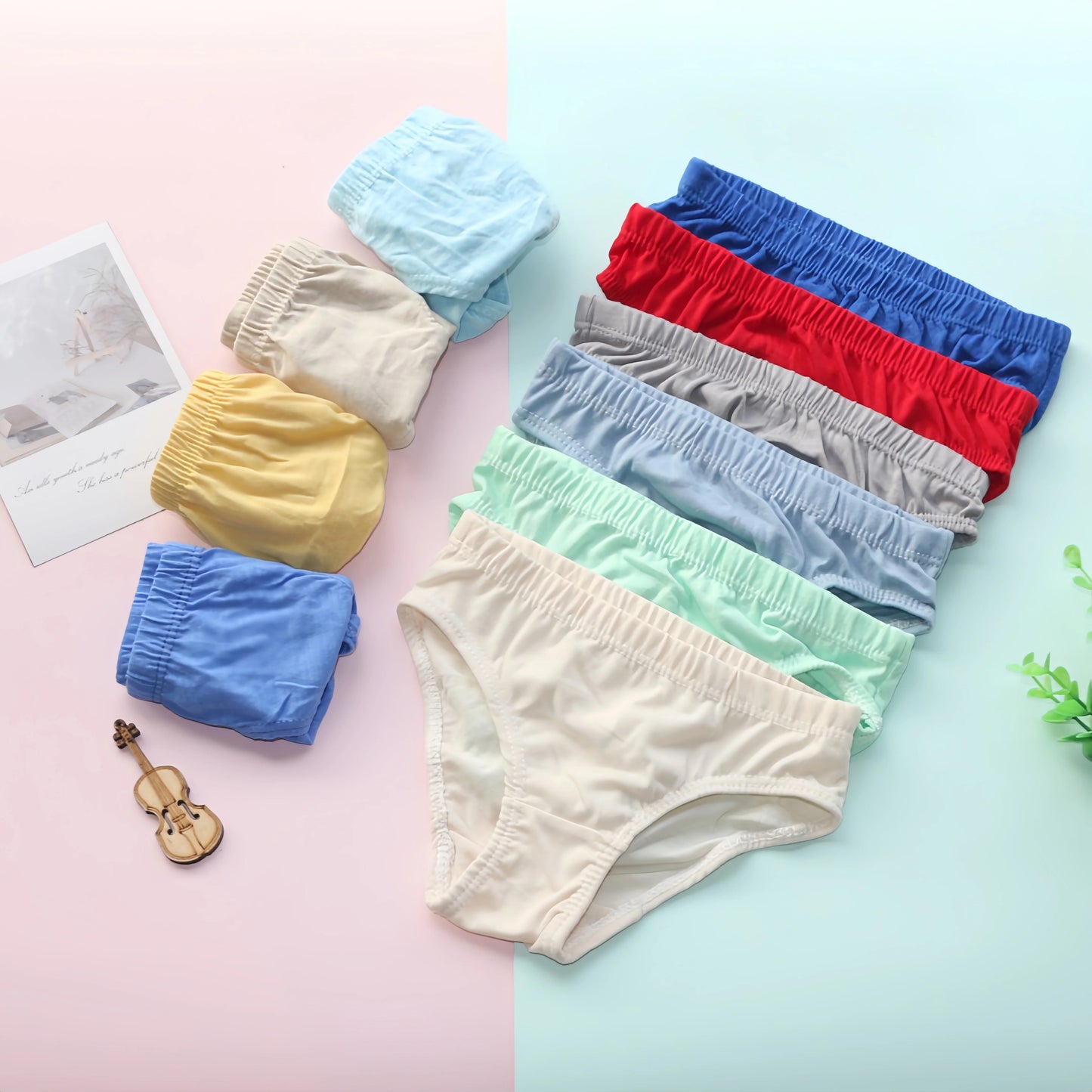 12pcs Solid Boys Briefs Underewear