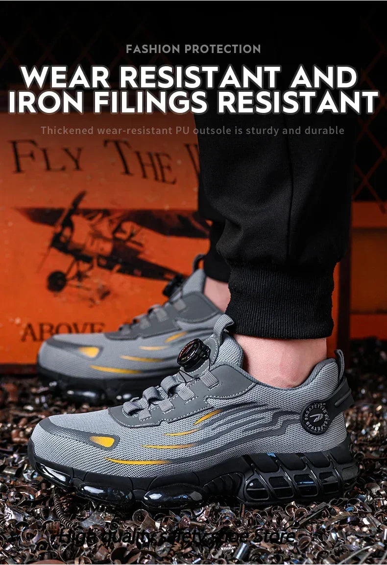 Safety Shoes Men Anti-smash Anti-puncture Work Shoes