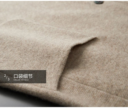 Men's Cashmere Knitted Cardigan Casual Jacket Top