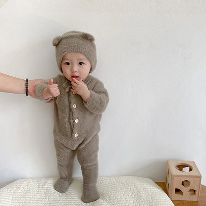 Baby Boy's/Girl's Jumpsuit Mink Velvet Cute Bear