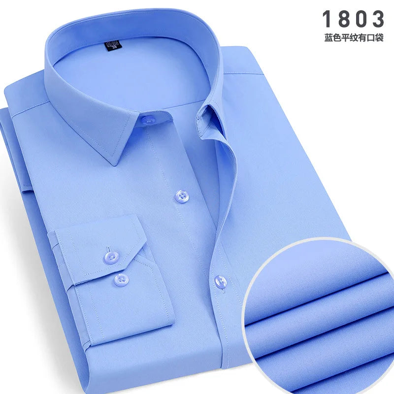 Mens Long-sleeved Non-ironing Anti-wrinkle Shirts