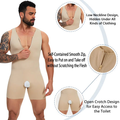 Men's Compression Bodysuit Tummy Control