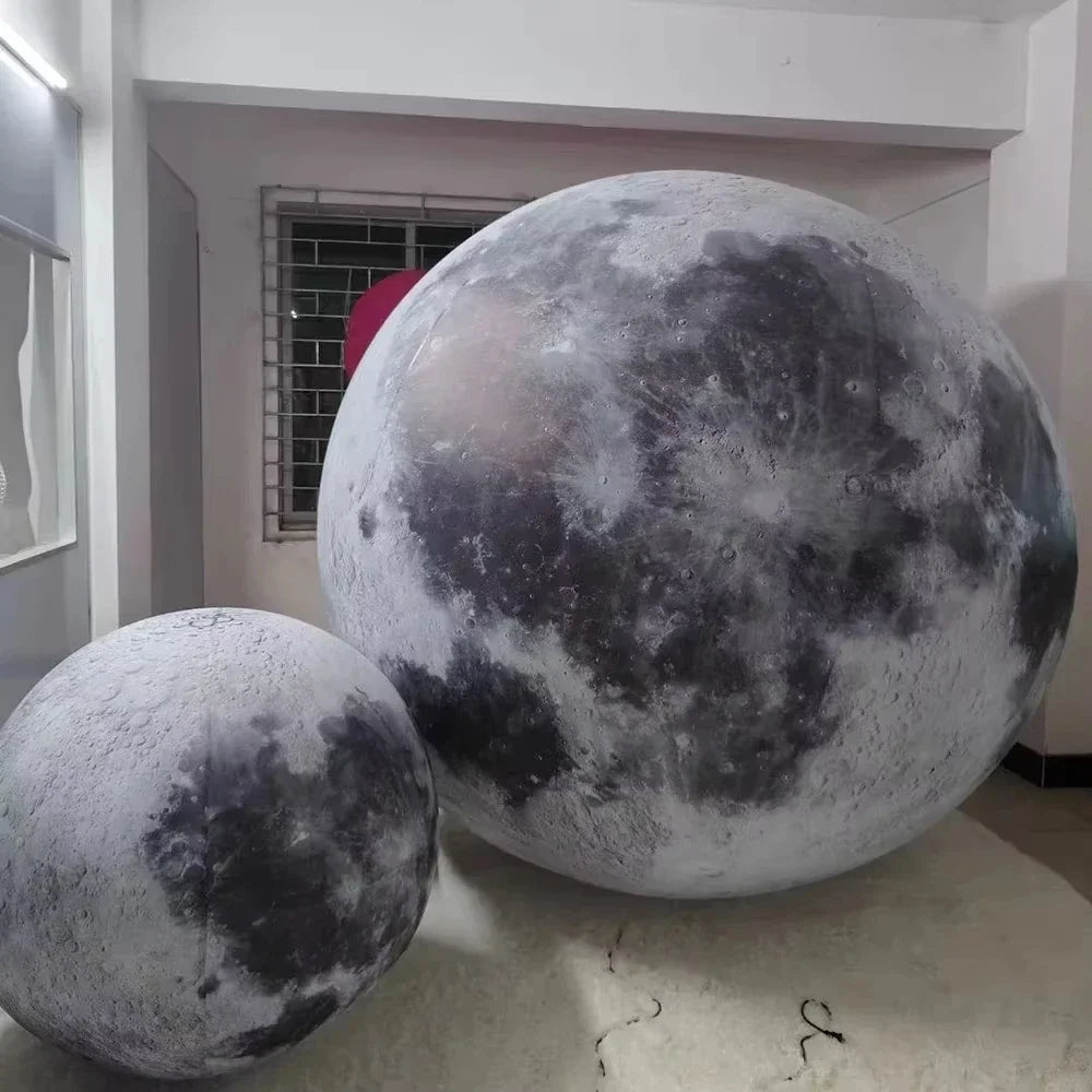 LED Giant Inflatable Moon PVC Sealed Planet