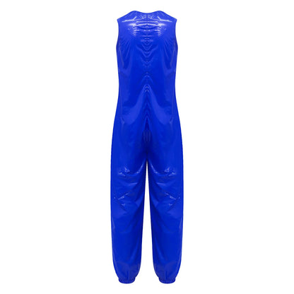 Adult Waterproof Leakproof Adaptive Jumpsuit Front Zipper Sleeveless Rompers for Special Needs Elderly Incontinence Underwear