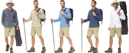 Men's UPF 50+ Casual Long Sleeve Fishing Shirts