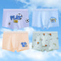 4PCS Boy Cotton Antibacterial Breathable Teenager  Cartoon Briefs