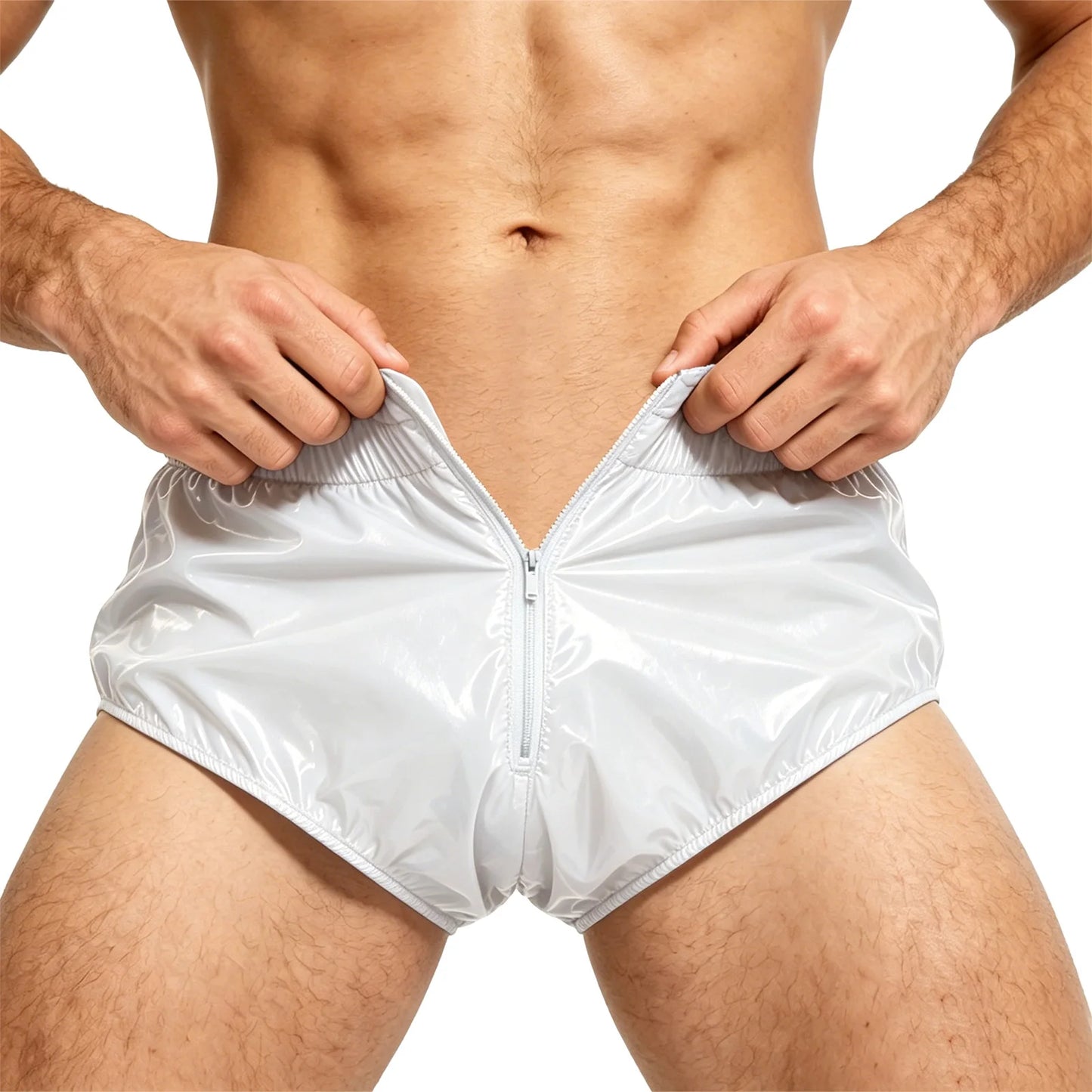 Mens Waterproof Diaper Cover Front Zipper Briefs