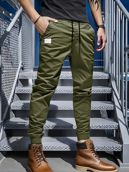 6pcs Men's Loose Long Multi Pocket Workwear Pants